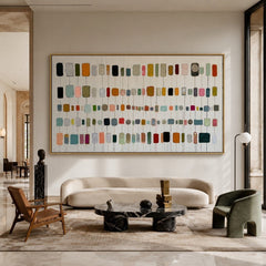 Color Spectrum Grid – Abstract Modern Textured Wall Art
