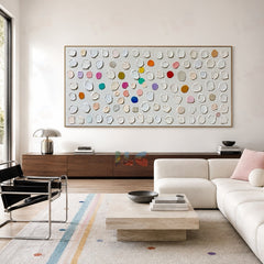 Luminous Pebble Cadence – Abstract Textured Wall Art
