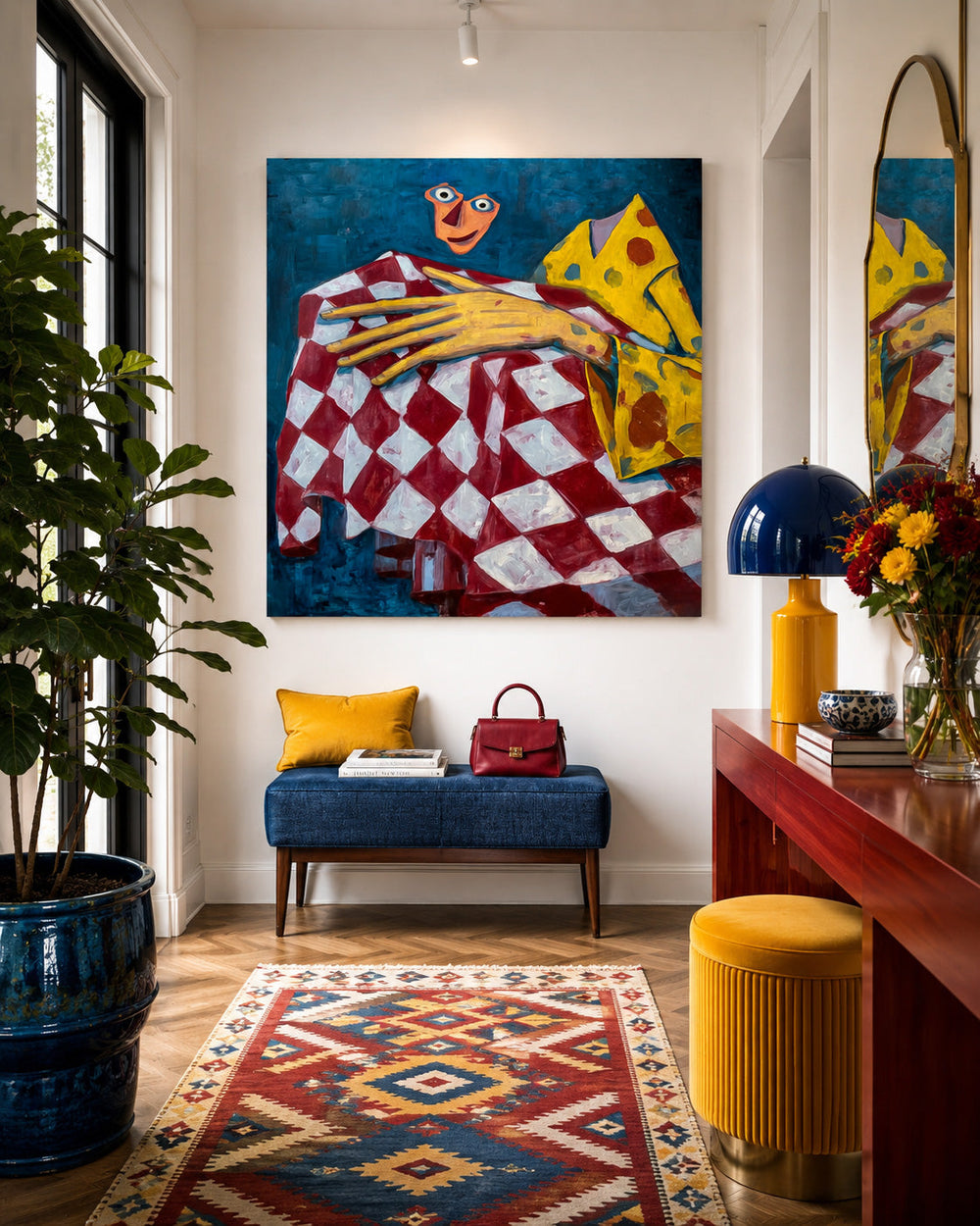 Colorful Surrealism Wall Art With Figurative Elements And Strong Visual Impact For Bold Home Statements