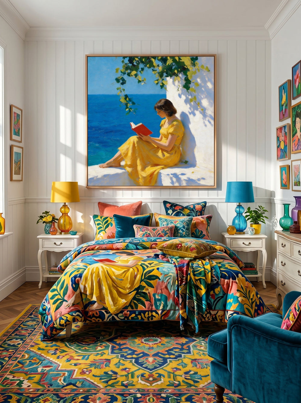 Peaceful Summer Scene Canvas Art For Living Room And Reading Nook