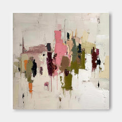 Original Oil And Acrylic Painting On Linen With Thick Impasto Effect For Unique Interior Design Statement Piece