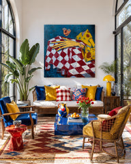 Colorful Surrealism Wall Art With Figurative Elements And Strong Visual Impact For Bold Home Statements