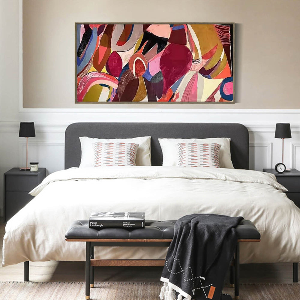 Abstract Large Colorful Painting On Canvas Contemporary Acrylic Painting Modern Wall Art Home Decor
