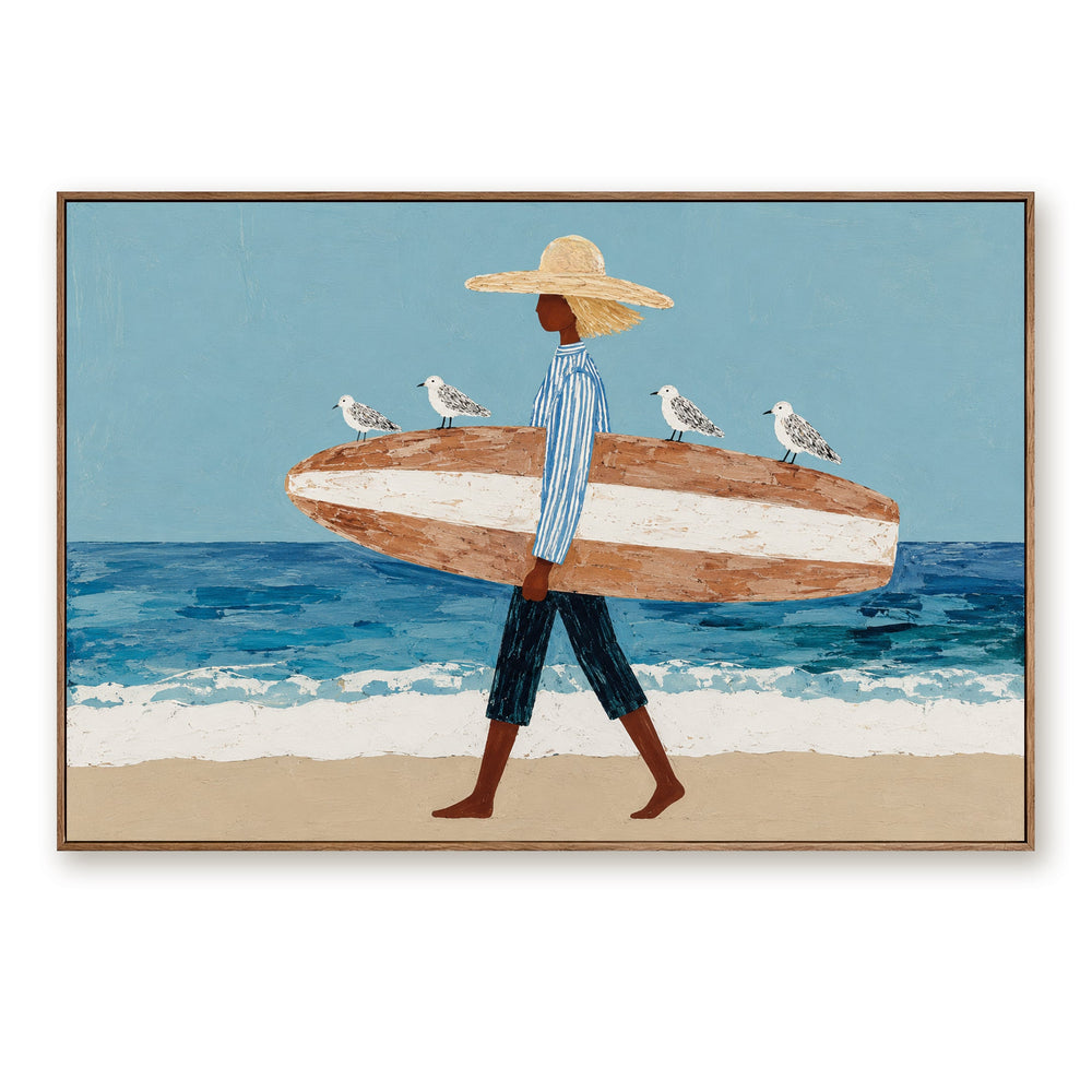 Coastal Wanderer – Figurative Wall Art hand-painted wall art
