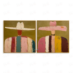 Color Rhythm Duo – Figurative Wall Art hand-painted wall art
