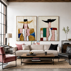 Colorful Characters – Abstract Portrait Wall Art Set