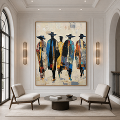 Colorful Procession – Figurative Wall Art