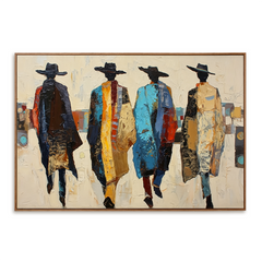 Confident Figures – Figurative Wall Art hand-painted wall art
