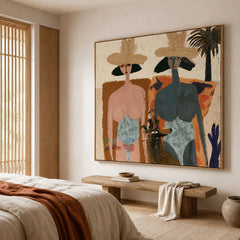 Desert Duo Portrait – Abstract Figurative Wall Art
