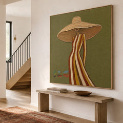 Desert Veil Portrait – Contemporary Figurative Wall Art