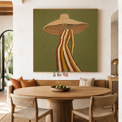 Desert Veil Portrait – Contemporary Figurative Wall Art