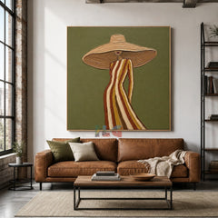 Desert Veil Portrait – Contemporary Figurative Wall Art
