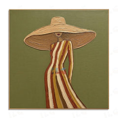 Desert Veil Portrait – Contemporary Figurative Wall Art hand-painted wall art