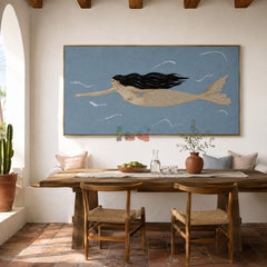 Ocean Myth Mermaid – Contemporary Figurative Coastal Wall Art