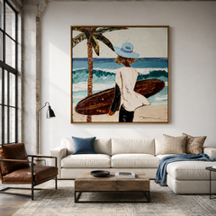 Ocean Reverie – Coastal Surfboard Landscape Wall Art