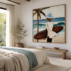 Ocean Reverie – Coastal Surfboard Landscape Wall Art