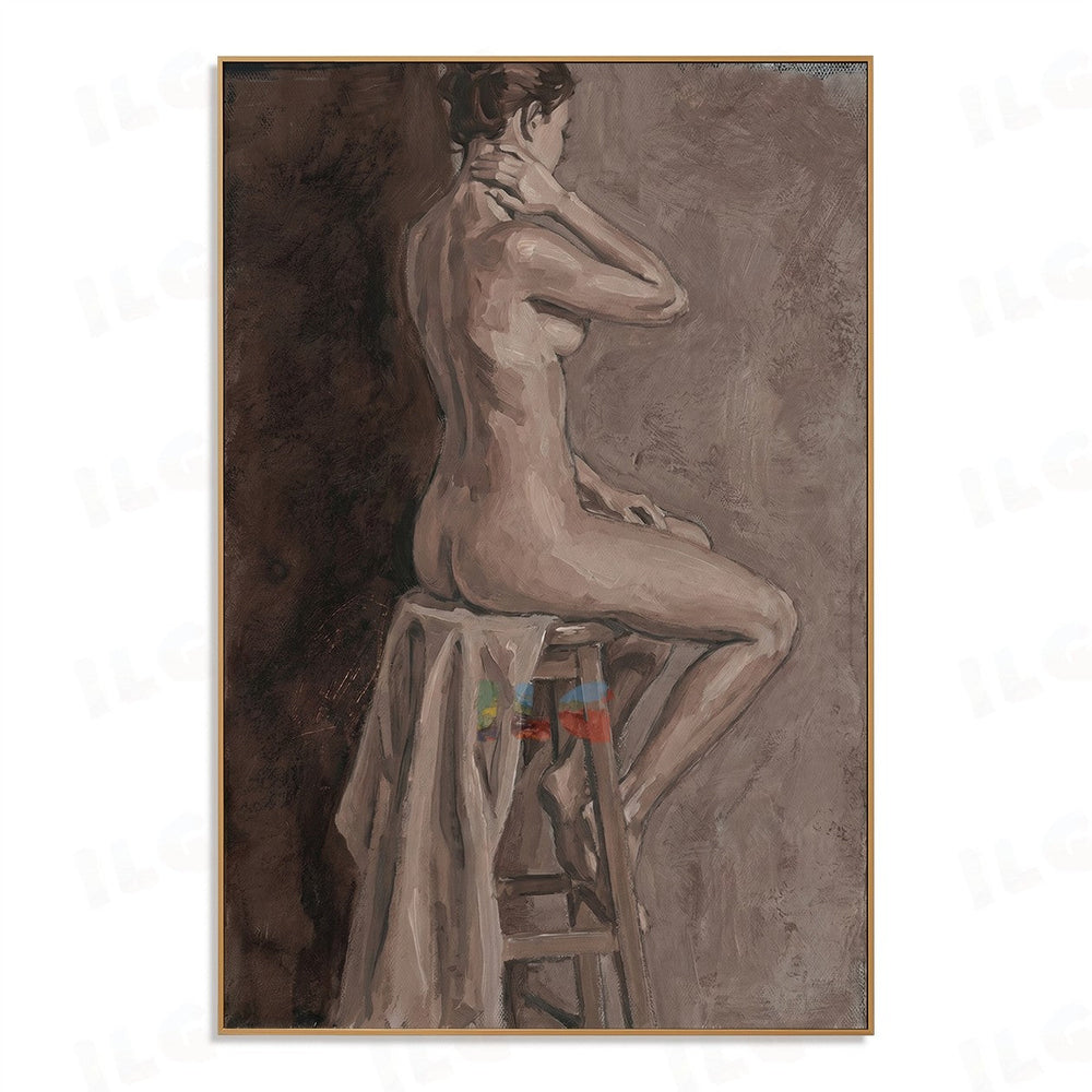 Quiet Contemplation – Figurative Wall Art hand-painted wall art