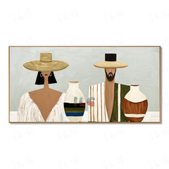 Quiet Ritual – Abstract Figurative Wall Art hand-painted wall art