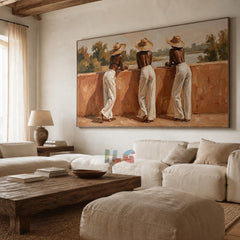 Riverside Reverie – Coastal Figurative Wall Art