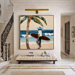 Tidebound Retreat – Coastal Figurative Wall Art