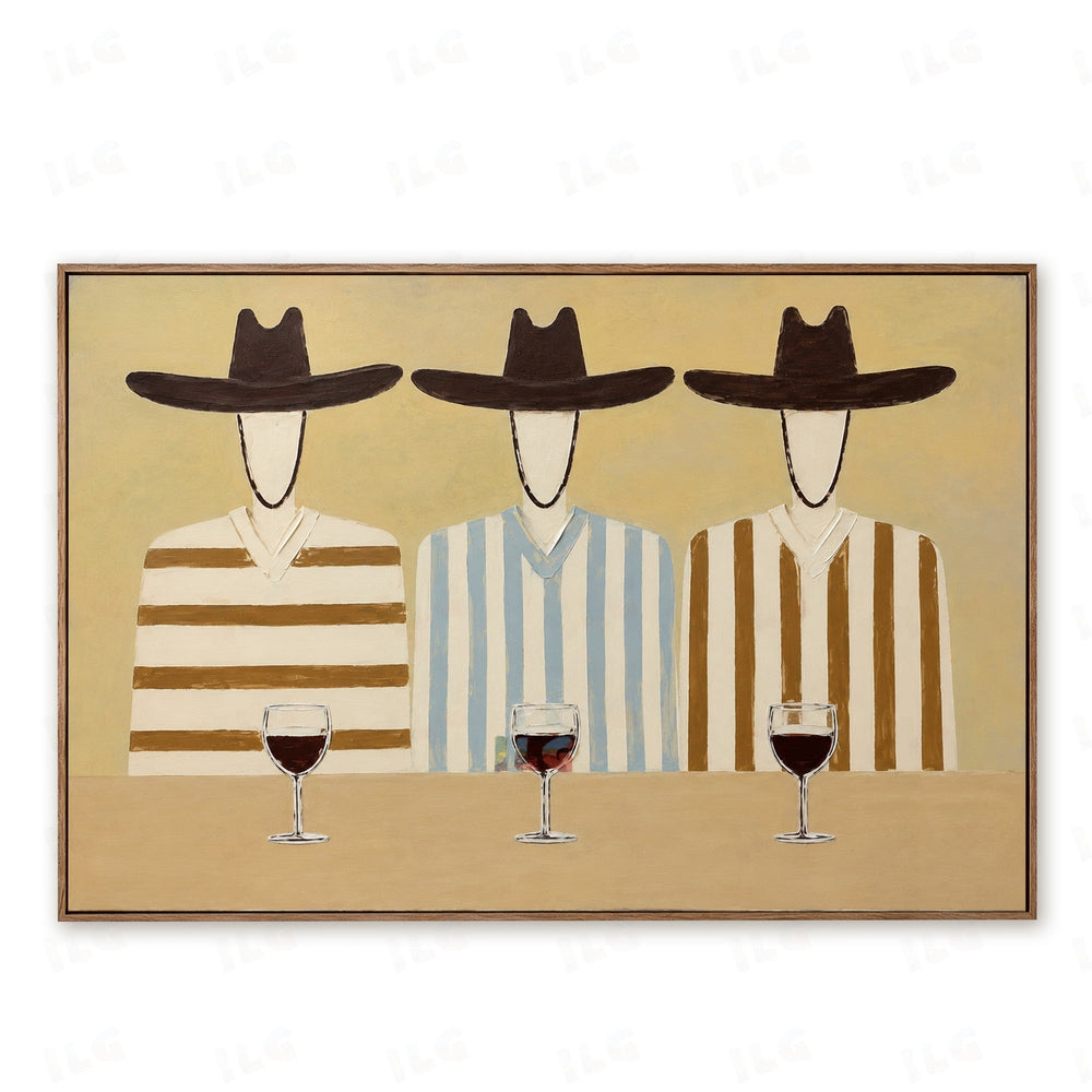Vintage Gathering – Figurative Wall Art hand-painted wall art