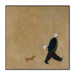 Morning Walk – Minimalist Figure Canvas Art hand-painted wall art
