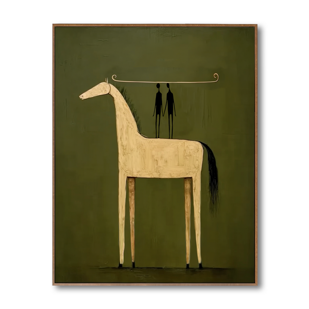 Olive Passage – Western Rider Wall Art hand-painted wall art