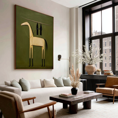 Silent Journey – Minimalist Horse Wall Art