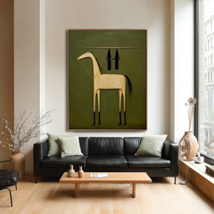Silent Journey – Minimalist Horse Wall Art