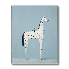 Sky Toast – Whimsical Horse Canvas Art hand-painted wall art