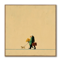 Sunday Together – Minimalist Couple Canvas Art hand-painted wall art