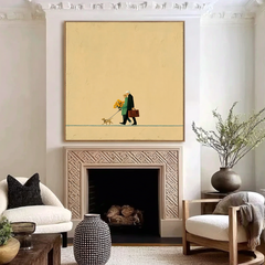 Sunday Together – Minimalist Couple Canvas Art