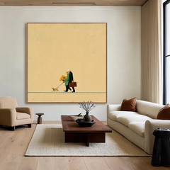 Sunday Together – Minimalist Couple Canvas Art