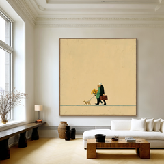 Sunday Together – Minimalist Couple Canvas Art