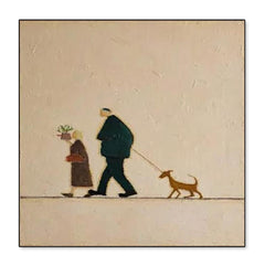 Together Home – Minimalist Family Canvas Art hand-painted wall art