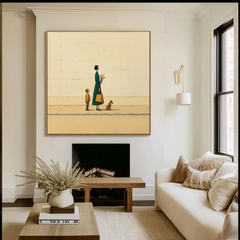 Waiting Light – Minimalist Family Canvas Art