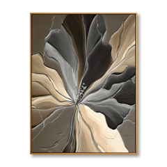 Neutral Textured Flower – Textured Floral Wall Art hand-painted wall art