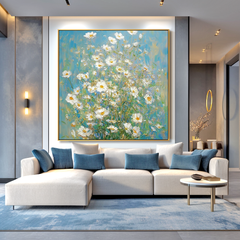 Blue Meadow Bloom – Landscape Wall Art