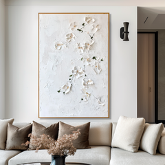 Silent Blossom – Textured Floral Wall Art