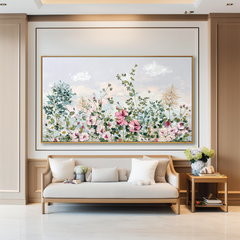 Floral Bliss – Textured Floral Wall Art