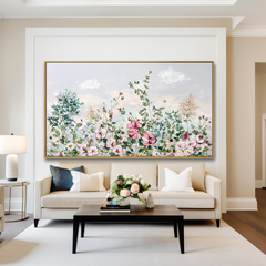 Floral Bliss – Textured Floral Wall Art