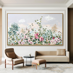 Floral Bliss – Textured Floral Wall Art