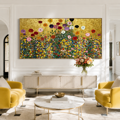 Auric Meadow – Art Nouveau Botanical Wall Art