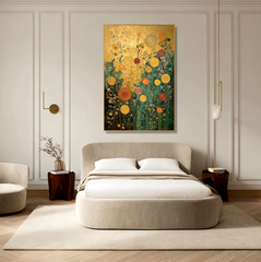 Golden Circles – Art Nouveau Botanical Wall Art