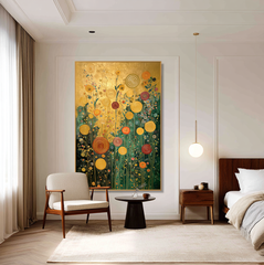 Golden Circles – Art Nouveau Botanical Wall Art