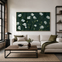 Ivory Garden Nocturne – Floral Wall Art