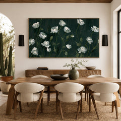 Ivory Garden Nocturne – Floral Wall Art