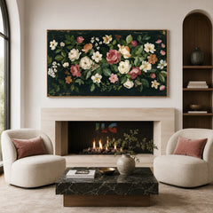 Midnight Rose Garden – Floral Wall Art
