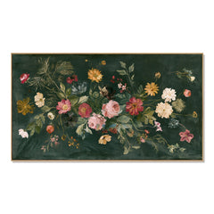 Verdant Bloom Garland – Floral Wall Art hand-painted wall art
