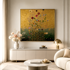 Luminous Garden – Textured Abstract Oil Painting